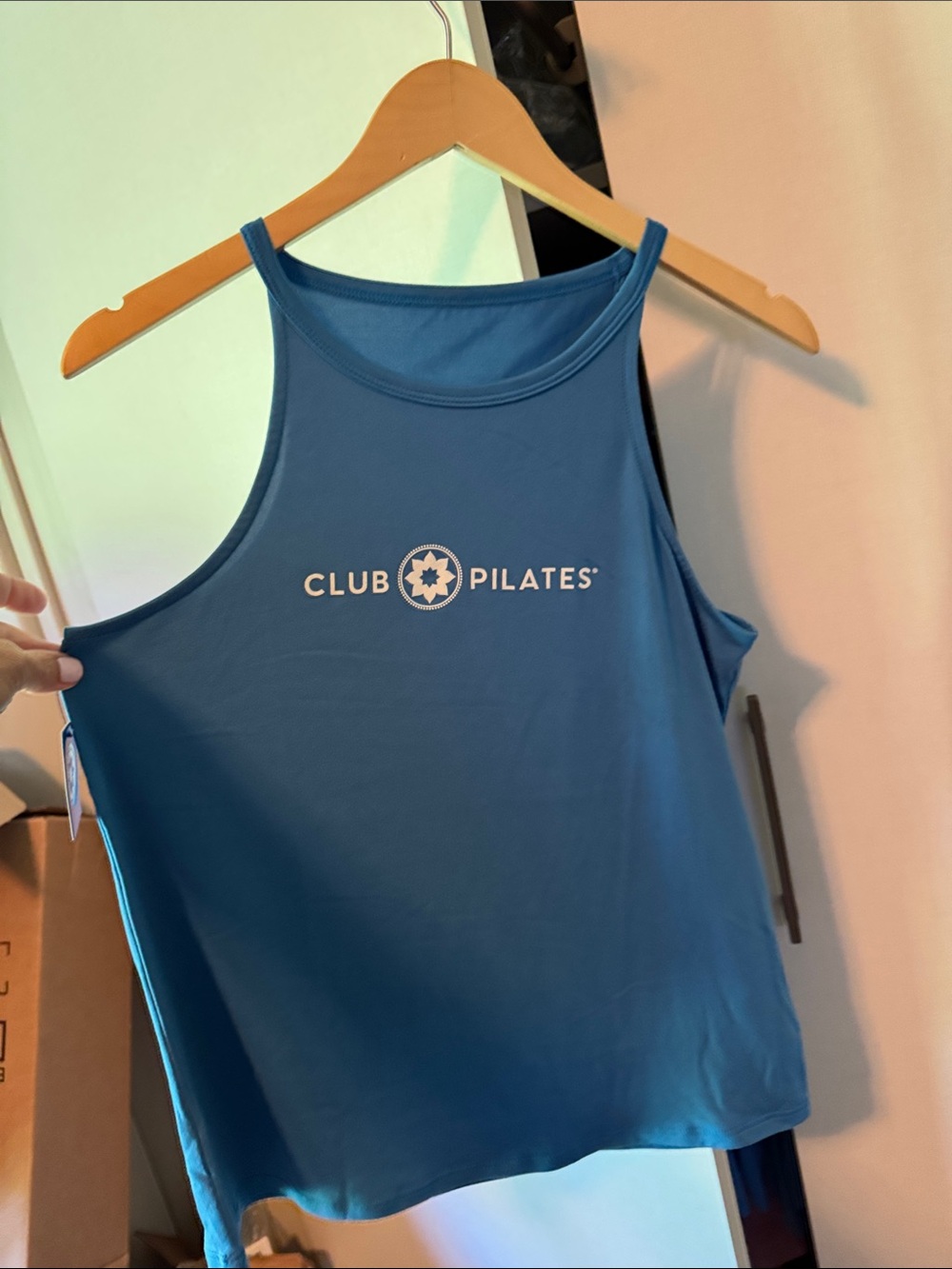 Club Pilates Women's Blue Tank Top - Logo Activewear